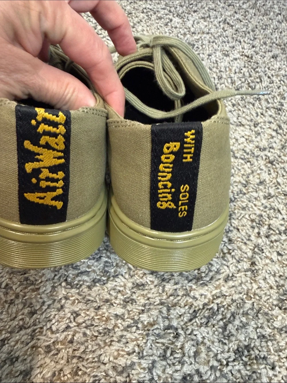 Dr. Martens Dante Canvas Shoes "Muted Olive Green" Mens 9 | NWOT - Picture 6 of 7